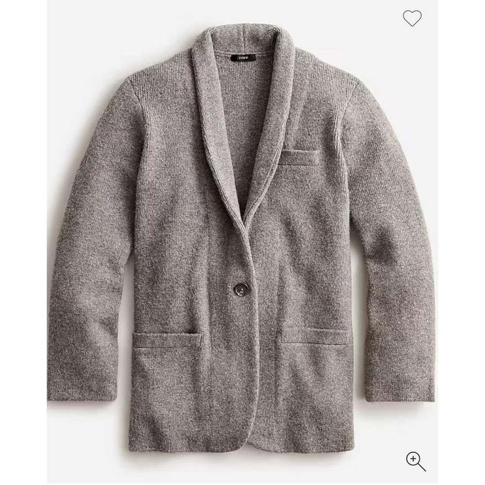 J. Crew Grey Cocoon Sweater-Blazer